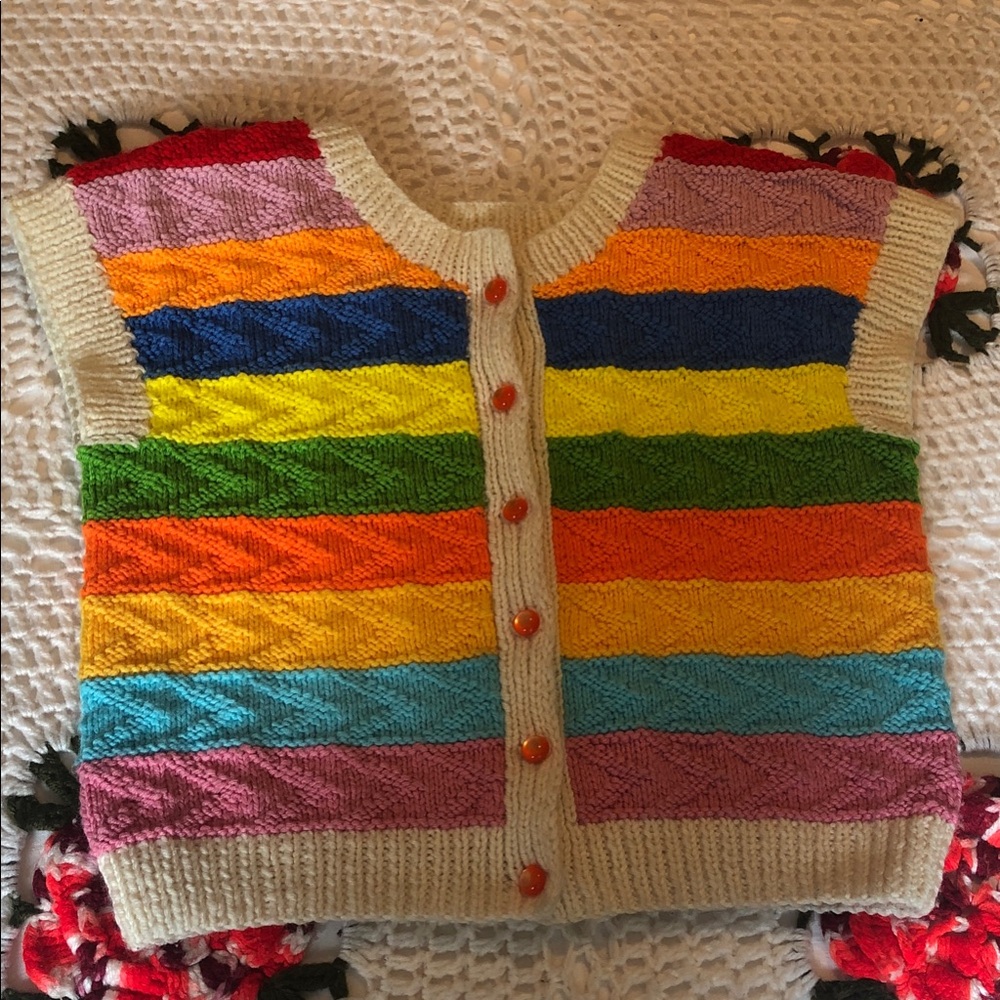Handknit sweater vest